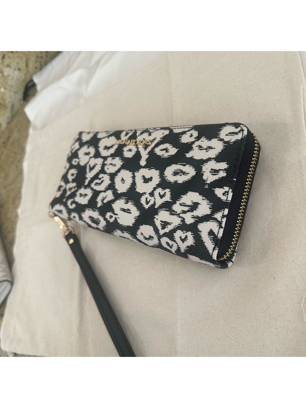 New MICHAEL MICHAEL KORS Large Logo Continental black / ivory - Picture 4 of 8